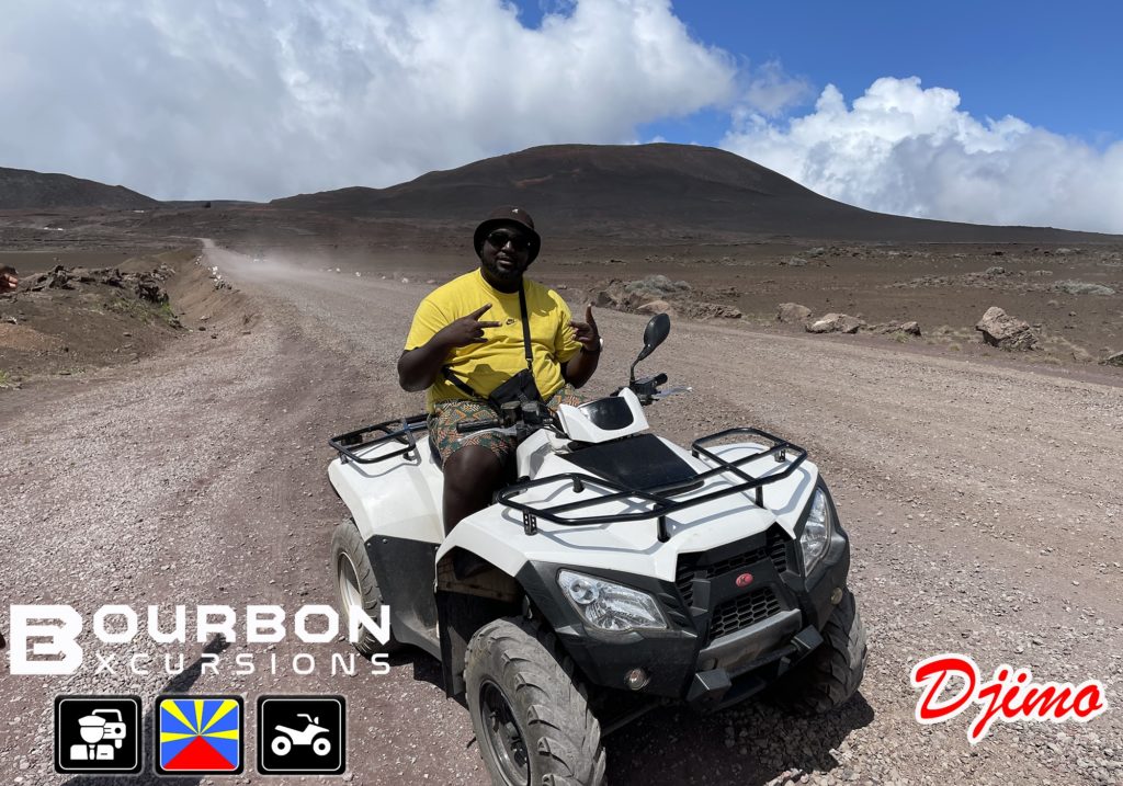 Djimo est venu faire du Quad au Volcan du Piton de la Fournaise avec Bourbon Excursions !